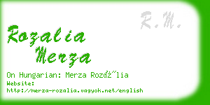 rozalia merza business card